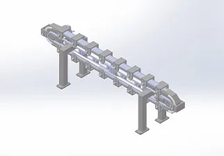垂直安装，椭圆底板链条，单底双轨，环形导轨255，18/1T