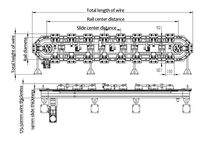 Dual - Rail Curved Rails Vertical Conveyor