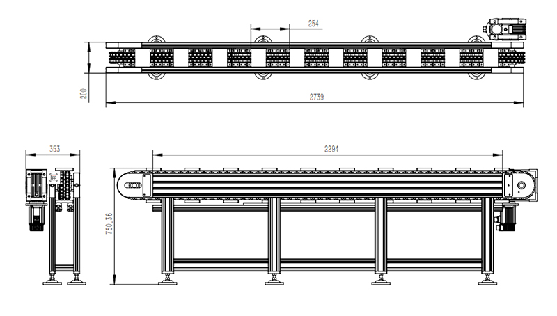 Double-Row Chain Conveyor Line